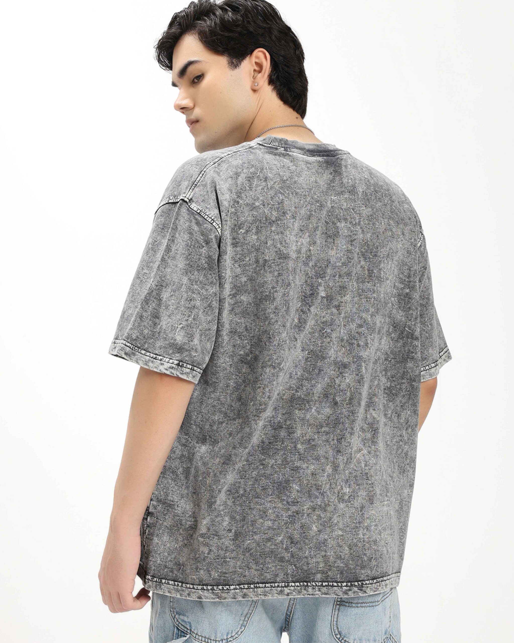 Grey Oversized T-shirt Trendy And Comfortable T-shirt - Image 3