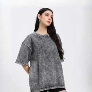 Grey Oversized Female T-shirt