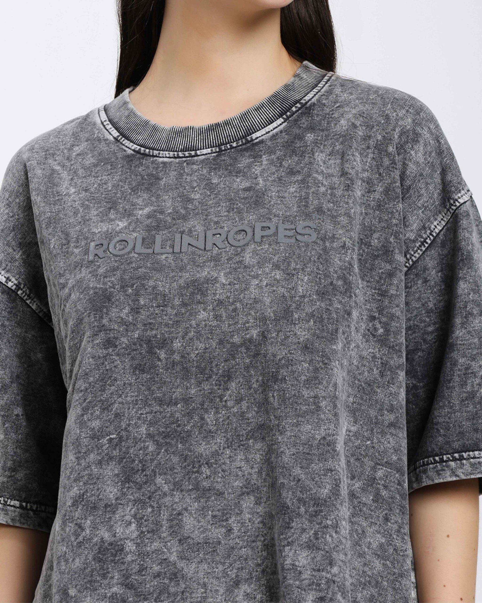Grey Oversized Female T-shirt - Image 3