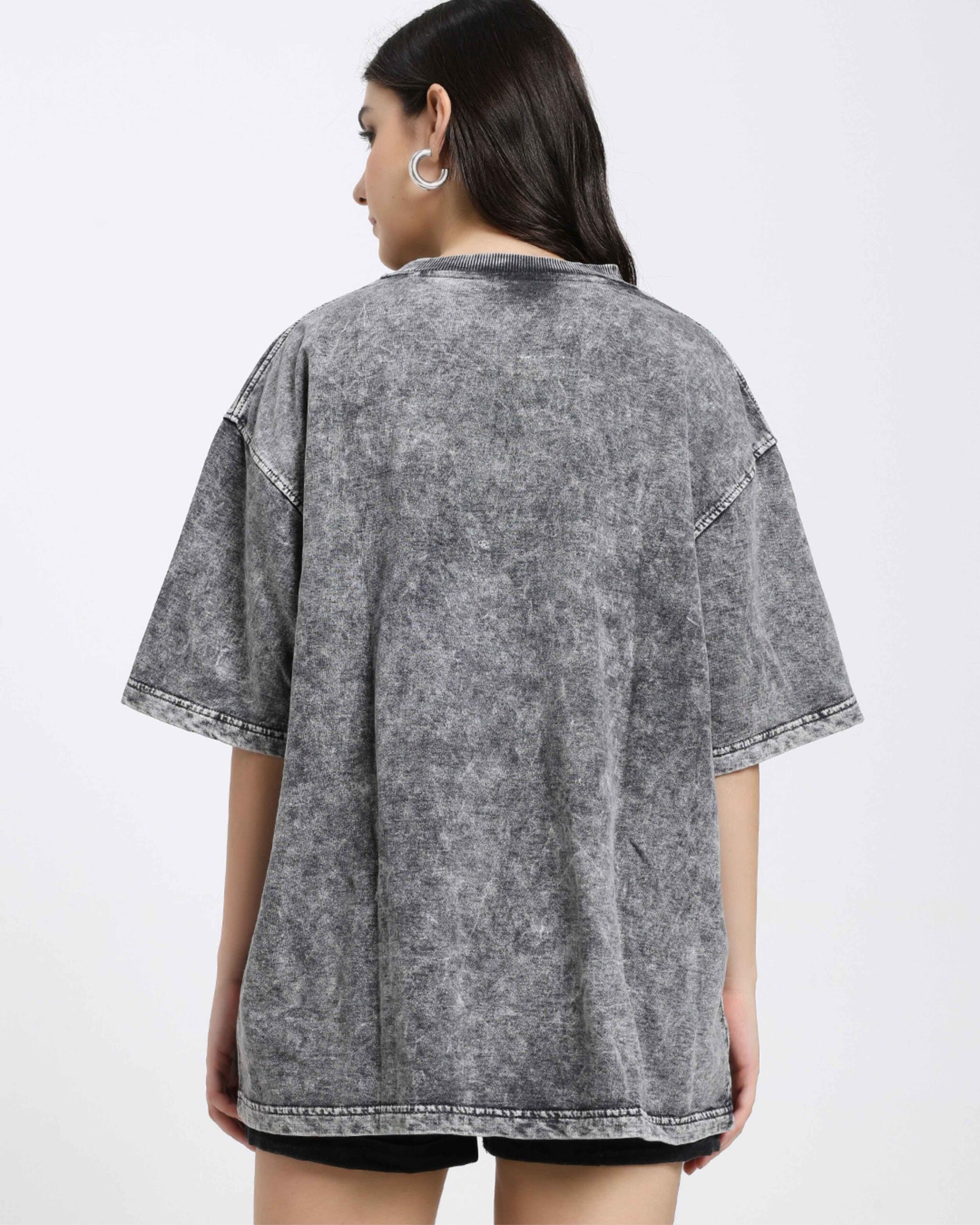 Grey Oversized Female T-shirt - Image 2