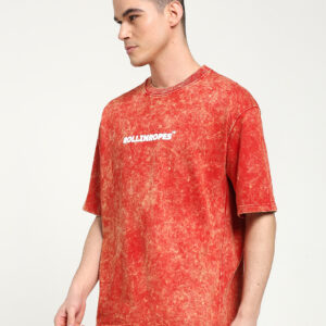 Rusty Red Oversized T-shirt Stylish And Comfortable