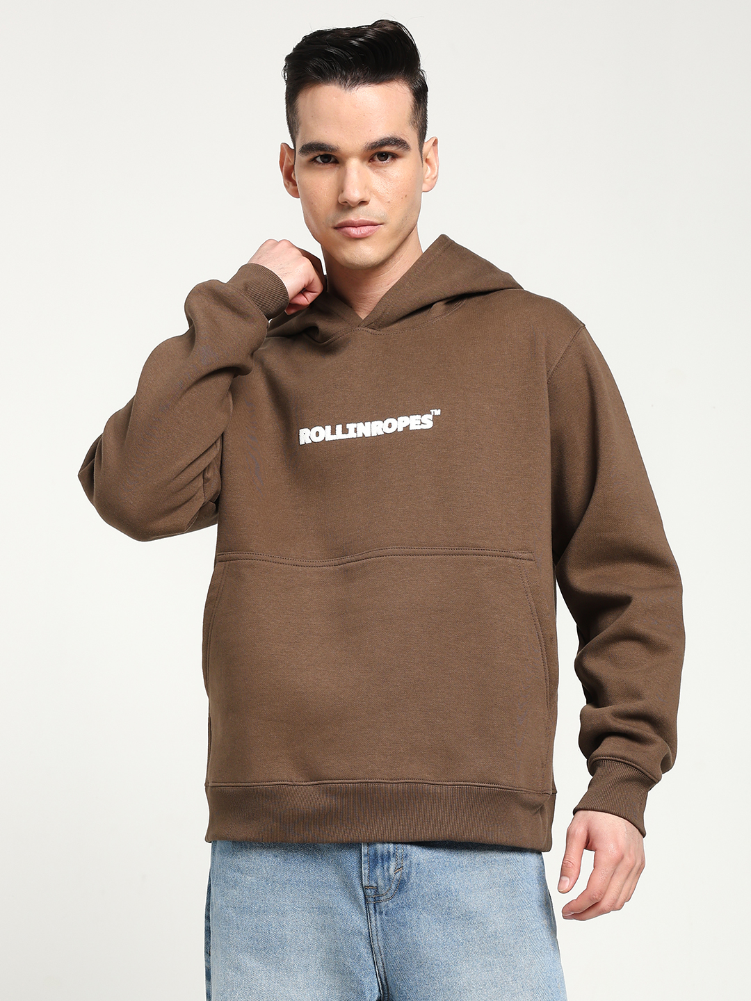 Coffee Brown Rollin Ropes Hoodie Comfortable And Stylish